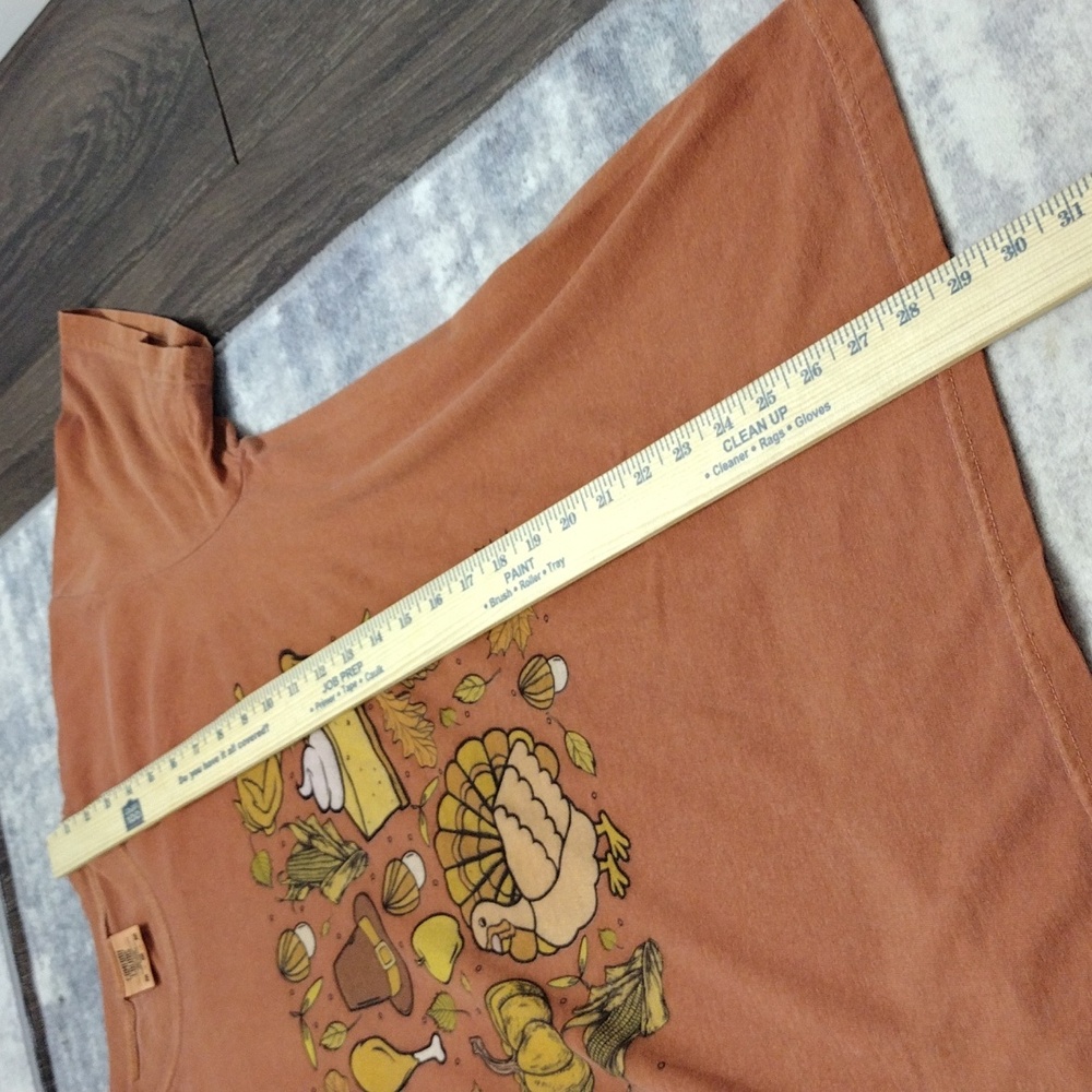 NWOT Comfort Colors Orange Thanksgiving Graphic T-Shirt M CottonTurkey fall - Picture 4 of 7